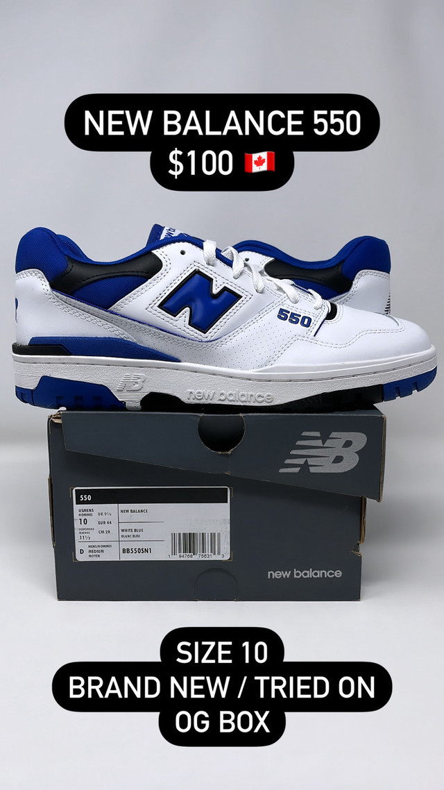 New Balance 550 size 10 in Men's Shoes in Mississauga / Peel Region