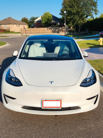 2021 Tesla Model 3 Long Range AWD with Premium White Interior