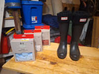 Hunter brand boots and socks