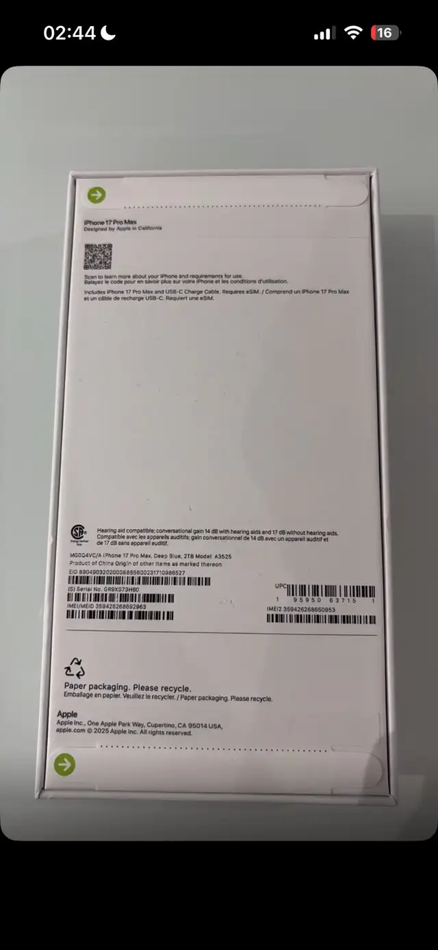 iPhone 17 Pro Max 2 TB570611585957253121