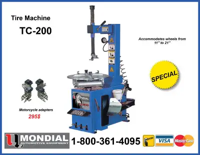 New semi automatic tire changer TEL: 1-800-361-4095 ******* Tire changer • It allows to dismantle an...