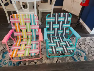 children's beach chairs 25$each , View more
