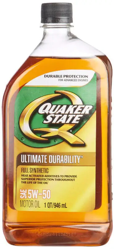 1) Quaker State 5W50 Ultimate Durability Synthetic Engine Oil, 946 mL - "supercar" oil https://shell...