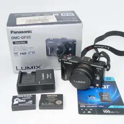 Lumix GF2 Camera with Lumix G 14mm Lens, View more