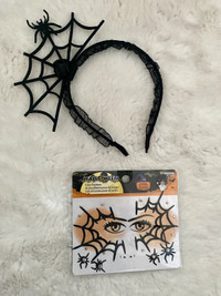 Spider headband and face stickers