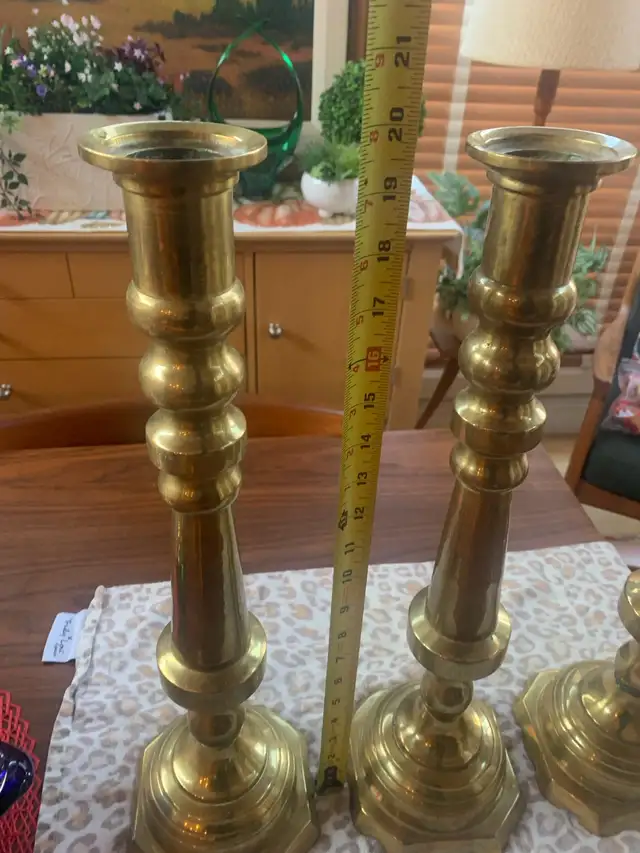 Solid Brass Candle Holder 20” tall64567880182403124