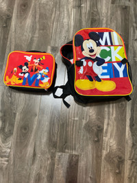 Mickey Mouse backpack and lunchbox pack