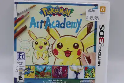 For Sale Certainly! Pokémon Art Academy is a delightful Nintendo 3DS game that combines creativity w...