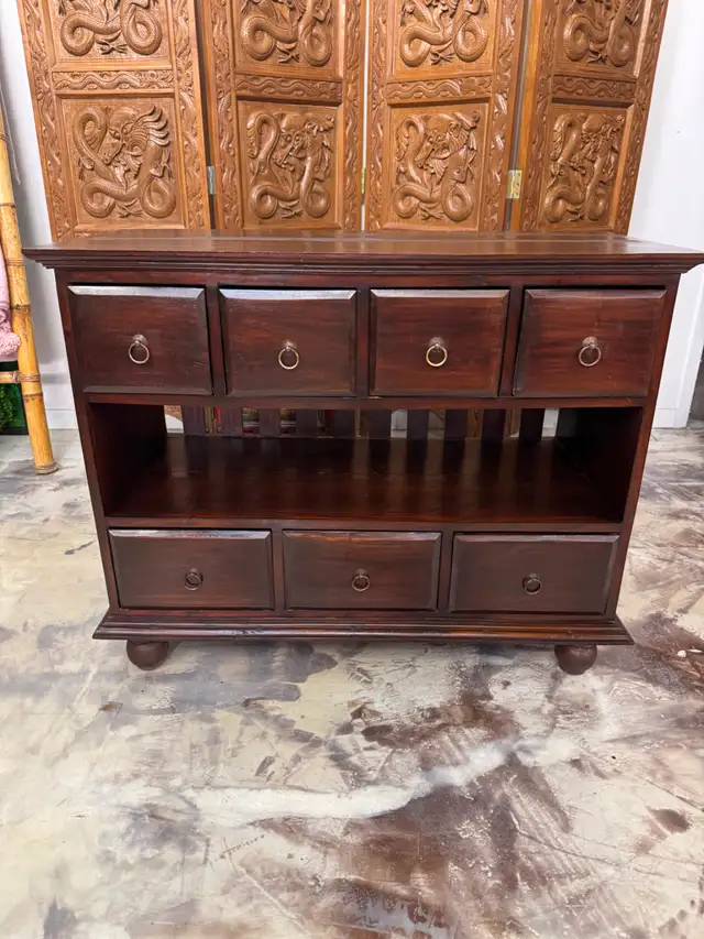Bahut, Commode 6 tiroirs, Petit buffet en acacia, cabinet Inde in Hutches & Display Cabinets in City of Montréal - Image 4