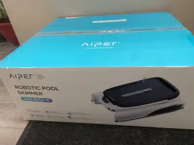 I'm selling a new Aiper Surfer M1 robotic pool skimmer, solar powered, designed to effortlessly keep...