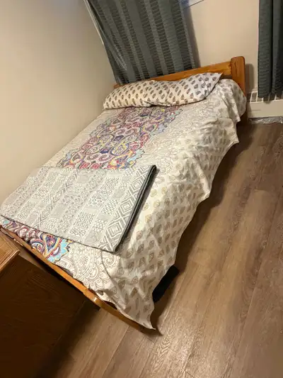IKEA malm Queen size Matress + Bed frame, View more
