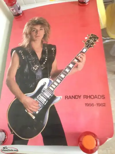 DOWNSIZING, MUST SELL... Vintage and VERY HARD TO FIND. 1980's Randy Rhoads memorabilia LG posters $...