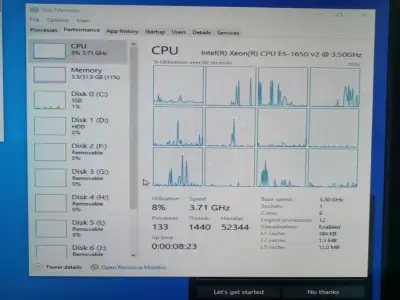 Xeon E5 1650 V2 Processor LGA 2011 6Cores 12 VCores 3.5 ghz, View more