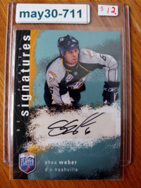 2007-08 Upper Deck Be a Player Signatures Shea Weber #S-WE Auto