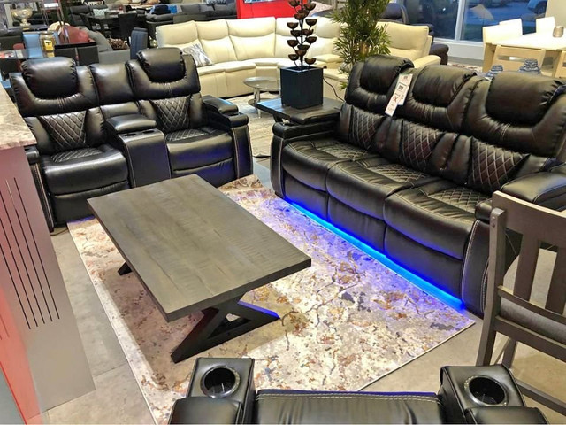 Brand New Pure Leather Recliner Sofa Set FREE Delivery in Couches & Futons in Kingston - Image 2