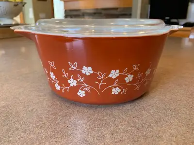 Vintage Trailing Flowers Pyrex Casserole, View more