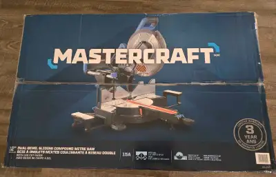 Mastercraft 12-inch Dual-Bevel Sliding Compound Mitre Saw, View more