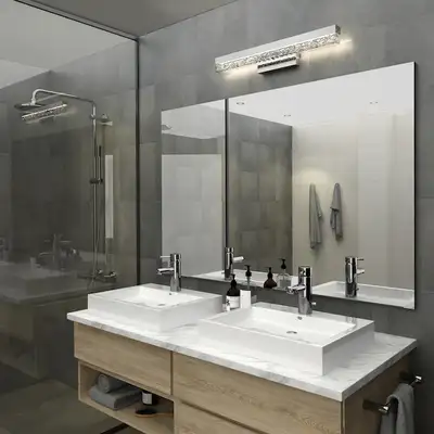 Brand New In Box Artika LED bathroom vanity bubble bar wall fixture features an acrylic clear diffus...