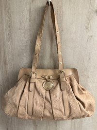 Authentic Versace Medusa Greek Key Handbag Plush Pink Leather