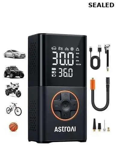 I am selling a brand new, factory-sealed AstroAI Portable Car Air Pump (Model AIRUN L7), perfect for...