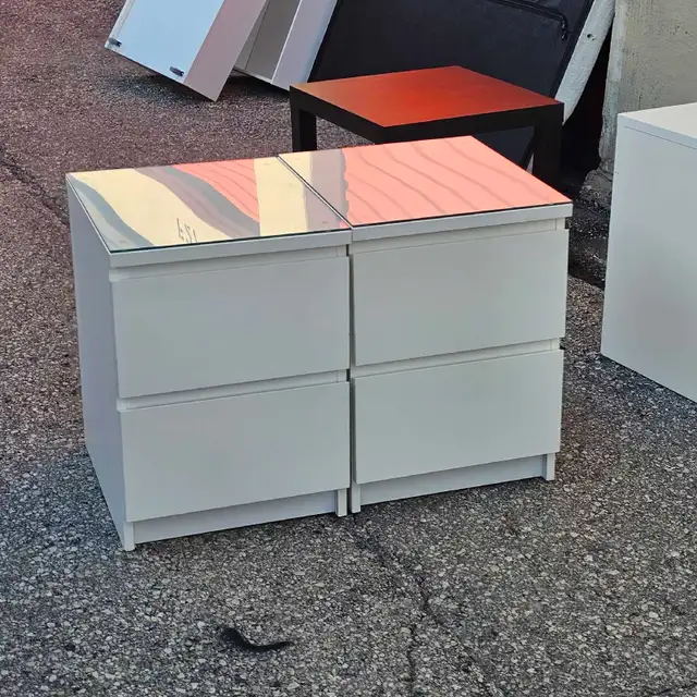 Delivery Available: Original Malm Nightstands 