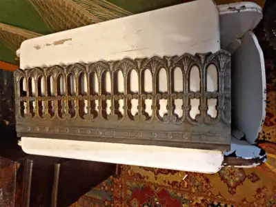 Victorian Gothic Cast Iron Heat Vent Cover, View more