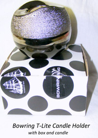 Bowring T-Lite candle holder 12 cm free standing ceramic globe