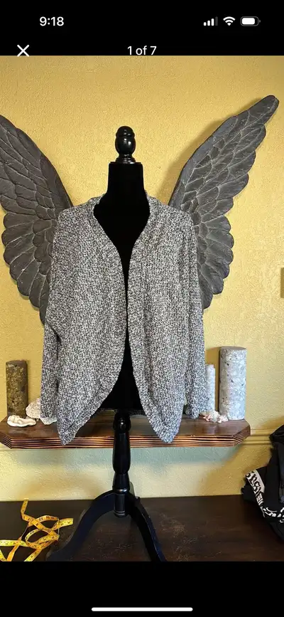 Green Envelope Open Front Cardigan Sweater With Pockets, View more