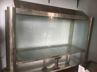 Aquarium, vivarium, terrarium 65 Gallons, Chrome vitre glass