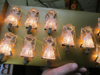 1997 NOMA CHRISTMAS MINI LIGHTS 10 PLASTIC CRYSTAL ANGELS $10