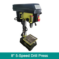 8" Bench Drill Press, 5-Speed Benchtop Drill Press, FORESTWEST B