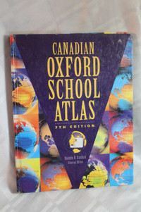 1998 Canadian Oxford School Atlas Hardcover Book