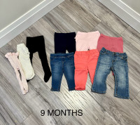 9 Month Baby Girl Pant Lot 