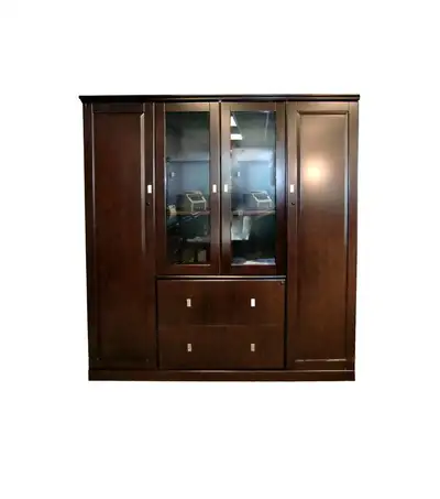 High-End Wood Veneer Bookcase & Storage Cabinets, View more