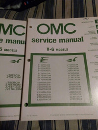 various OMC evinrude/johnson repair manuals 1975 1977 and 1981