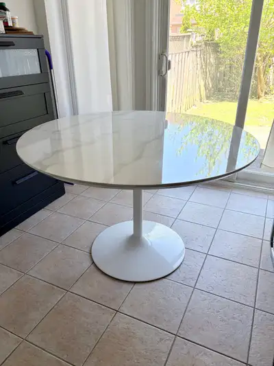White Marble Tulip Dining Table, View more