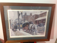 Christmas in Halifax Signed & Framed Print by Nova Scotia Artist