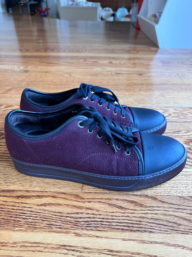 Lanvin Sneakers. Burgundy flannel. in Men's Shoes in City of Toronto