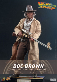 IN STORE! Hot Toys Back To the Future 3 Doc Brown 1/6 Figure