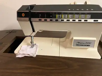 Singer Athena Sewing Machine with cabinet, View more