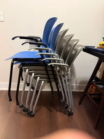 x6 HERMAN MILLER Stacking Office Chairs, View more
