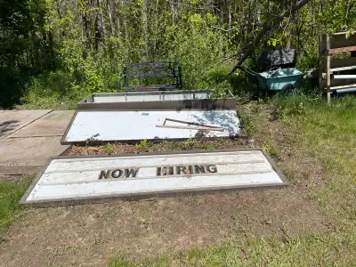 2 feet by 8 feet long As it is. You can even make nice garden of it. $100 firm.