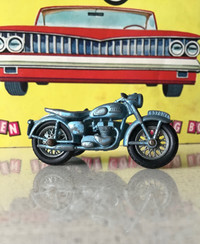 Vintage Lesney Matchbox 4C Triumph motorcycle & sidecar 1960 toy