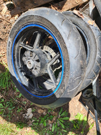 2009-2015 Kawasaki Ninja 250cc Rear Wheel With Pirelli 140 Tire