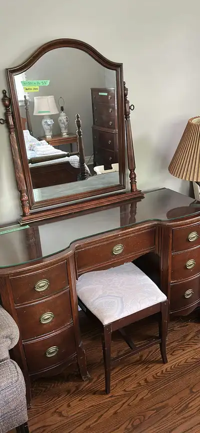 Antique Dressing Table and Stool - BidRush Lot 4, View more