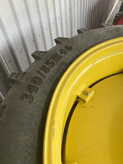 13.6r46 tires and rims Like new Came off John Deere 6420 with flange axles, used for spraying only P...