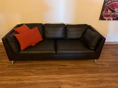 Brand new Stockholm dark brown leather sofafrom Ikea’s highest line. This sofa has a stylish design,...