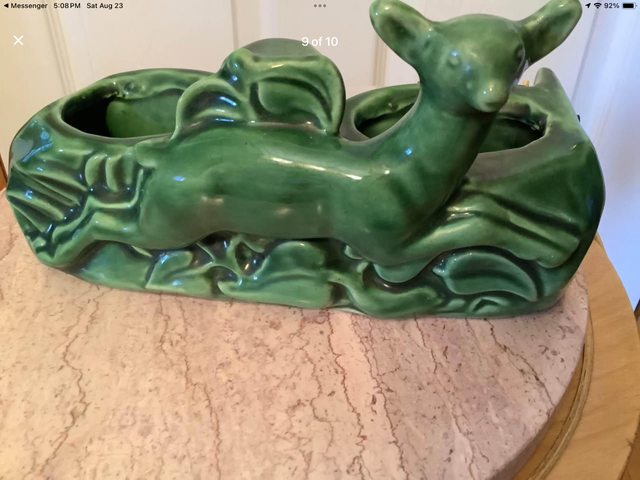 Vintage MCM Phi-Mar Ceramic Deer TV Lamp and Plantar in Home Décor & Accents in Belleville - Image 9