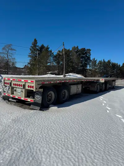 32’ lead 28’ pup, 4 boxes and one dunnage rack. brakes, drums and suspension bushing done within the...