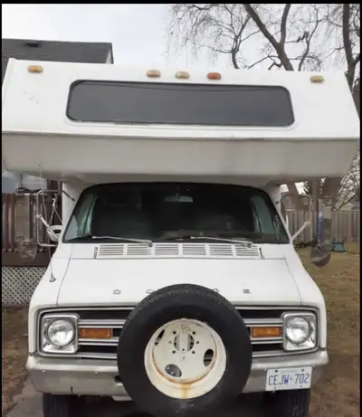 VINTAGE RV - 1978 DODGE TIOGA NEW TIRES ($2000) AIR CONDITIONING IS EXCELLENT Manual Awning - no rip...
